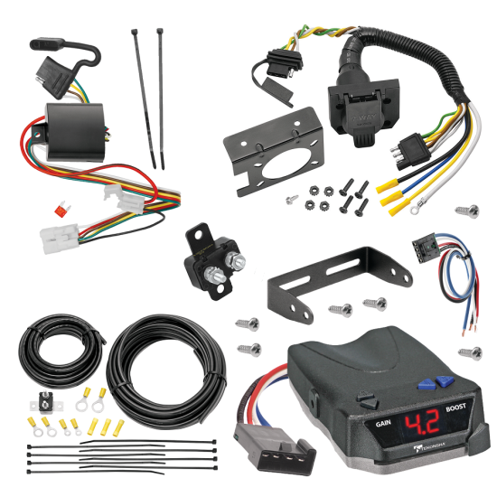 For 2013-2015 Subaru XV Crosstrek 7-Way RV Wiring + Tekonsha BRAKE-EVN Brake Control + Generic BC Wiring Adapter (Excludes: Hybrid Models) By Tekonsha