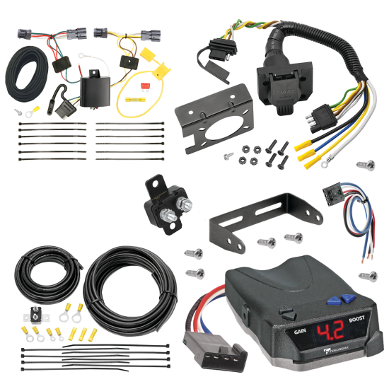 For 2010-2018 Hyundai Tucson 7-Way RV Wiring + Tekonsha BRAKE-EVN Brake Control + Generic BC Wiring Adapter By Tekonsha