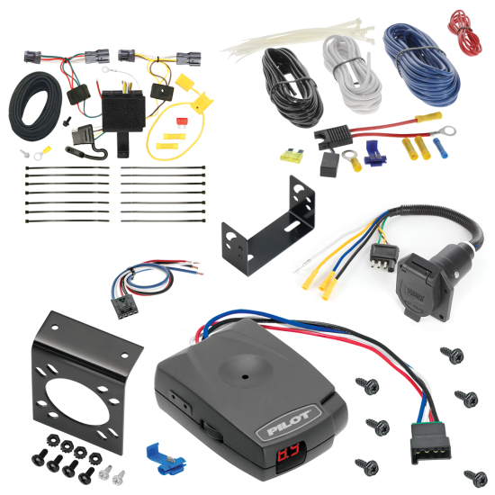 For 2011-2013 KIA Sorento 7-Way RV Wiring + Pro Series Pilot Brake Control + Generic BC Wiring Adapter (For w/I4 Engine Models) By Tekonsha