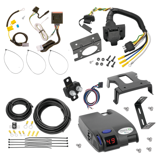 For 2007-2013 Mitsubishi Outlander 7-Way RV Wiring + Tekonsha Primus IQ Brake Control (Excludes: Outlander Sport or PHEV Models) By Tekonsha