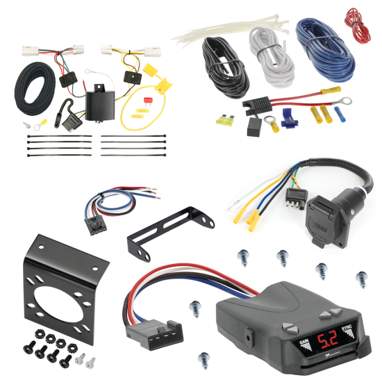 For 2011-2019 Mitsubishi Outlander Sport 7-Way RV Wiring + Tekonsha Brakeman IV Brake Control + Generic BC Wiring Adapter By Tekonsha