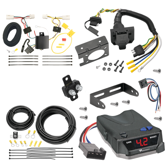 For 2011-2019 Mitsubishi Outlander Sport 7-Way RV Wiring + Tekonsha BRAKE-EVN Brake Control + Generic BC Wiring Adapter By Tekonsha