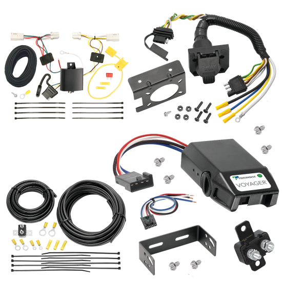 For 2011-2019 Mitsubishi Outlander Sport 7-Way RV Wiring + Tekonsha Voyager Brake Control + Generic BC Wiring Adapter By Tekonsha