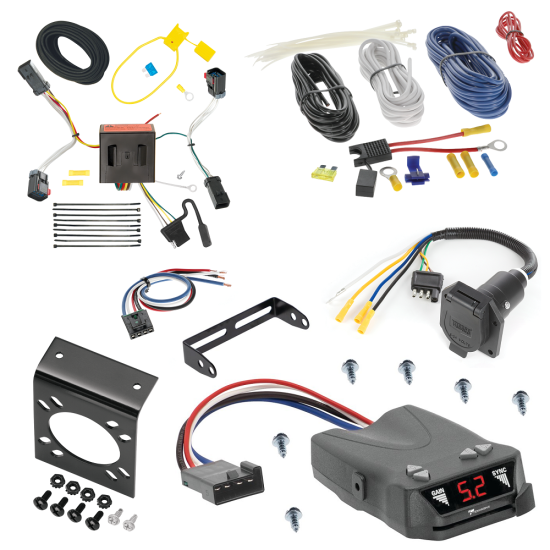 For 2011-2017 Jeep Compass 7-Way RV Wiring + Tekonsha Brakeman IV Brake Control + Generic BC Wiring Adapter (For (Old Body Style) Models) By Tekonsha