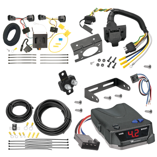 For 2008-2012 Jeep Liberty 7-Way RV Wiring + Tekonsha BRAKE-EVN Brake Control + Generic BC Wiring Adapter By Tekonsha