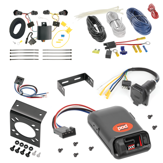 For 2014-2020 KIA Sorento 7-Way RV Wiring + Pro Series POD Brake Control + Generic BC Wiring Adapter (For w/I4 Engine Models) By Tekonsha