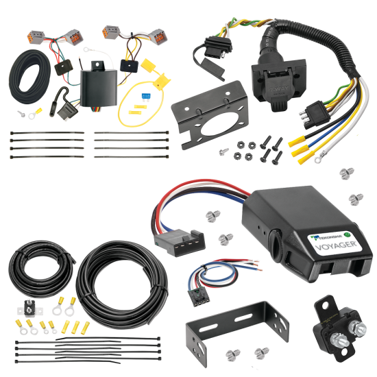 For 2014-2023 Ford Transit Connect 7-Way RV Wiring + Tekonsha Voyager Brake Control + Generic BC Wiring Adapter By Tekonsha