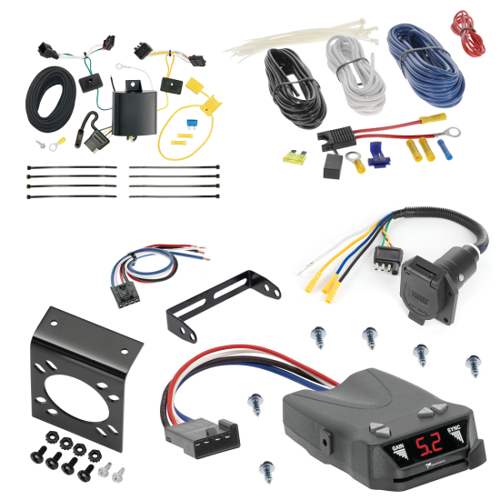 For 2012-2017 Volkswagen Tiguan 7-Way RV Wiring + Tekonsha Brakeman IV Brake Control + Generic BC Wiring Adapter By Tekonsha