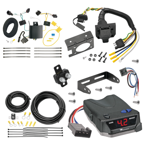 For 2012-2017 Volkswagen Tiguan 7-Way RV Wiring + Tekonsha BRAKE-EVN Brake Control + Generic BC Wiring Adapter By Tekonsha