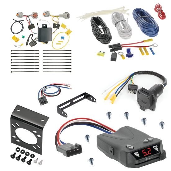 For 2017-2019 Nissan Rogue Sport 7-Way RV Wiring + Tekonsha Brakeman IV Brake Control + Generic BC Wiring Adapter By Tekonsha