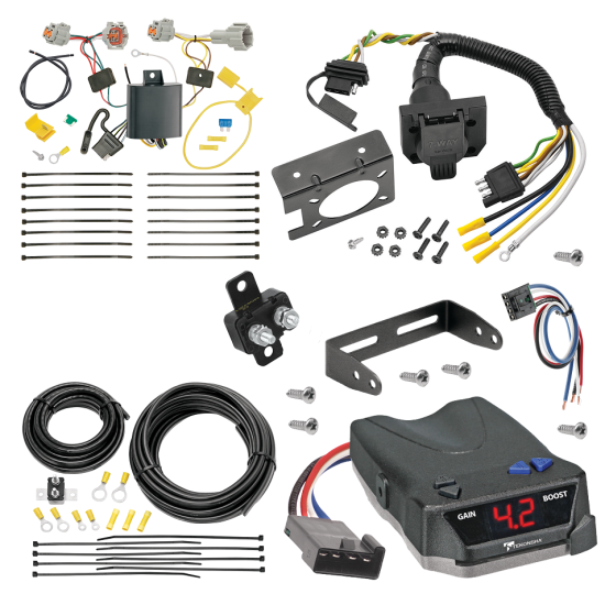 For 2017-2019 Nissan Rogue Sport 7-Way RV Wiring + Tekonsha BRAKE-EVN Brake Control + Generic BC Wiring Adapter By Tekonsha