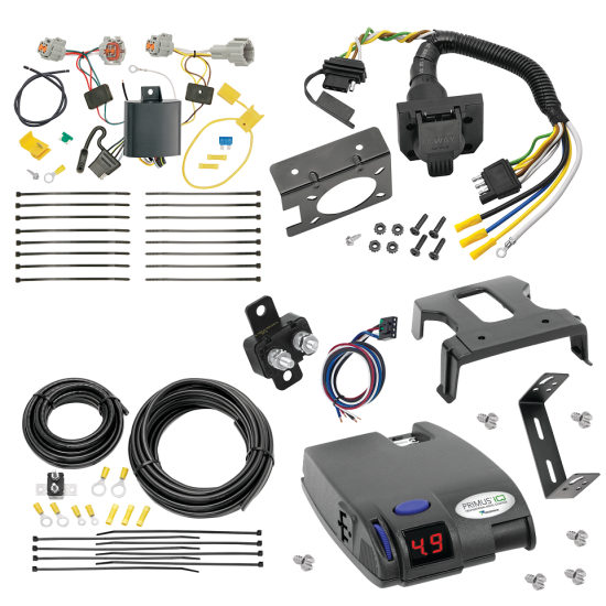 For 2017-2019 Nissan Rogue Sport 7-Way RV Wiring + Tekonsha Primus IQ Brake Control By Tekonsha