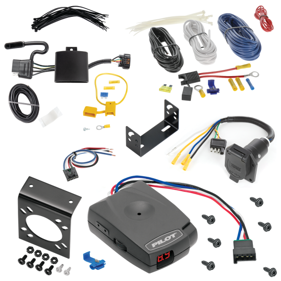 For 2022-2024 KIA Carnival 7-Way RV Wiring + Pro Series Pilot Brake Control + Generic BC Wiring Adapter By Tekonsha