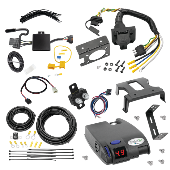 For 2020-2024 KIA Telluride 7-Way RV Wiring + Tekonsha Primus IQ Brake Control + Plug & Play BC Adapter By Tekonsha