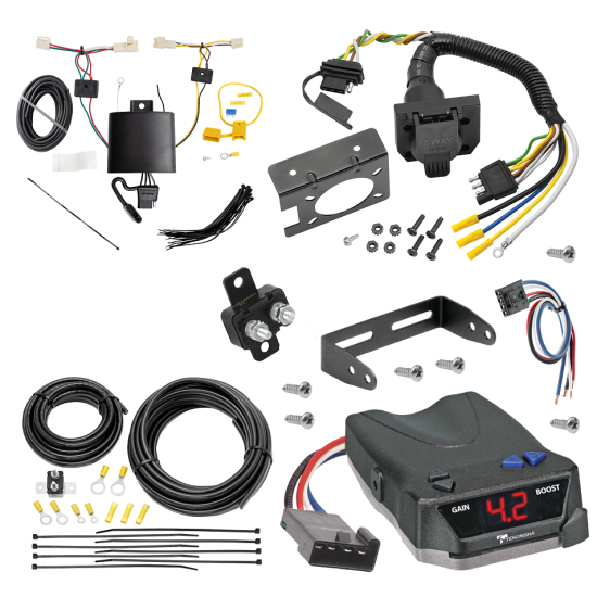 For 2019-2024 Toyota RAV4 7-Way RV Wiring + Tekonsha BRAKE-EVN Brake Control + Generic BC Wiring Adapter By Tekonsha