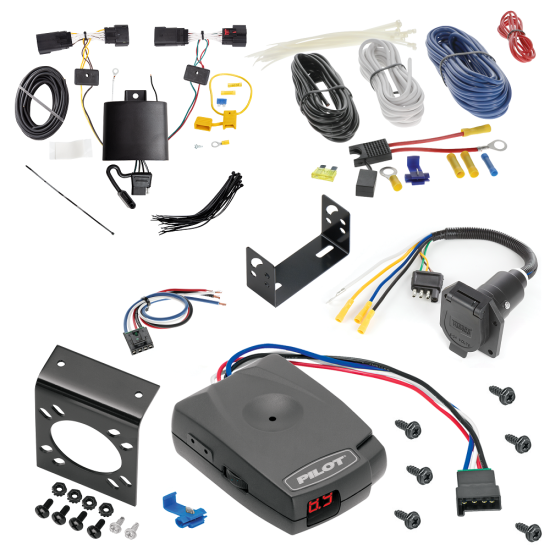 For 2019-2024 Lincoln Nautilus 7-Way RV Wiring + Pro Series Pilot Brake Control + Generic BC Wiring Adapter By Tekonsha