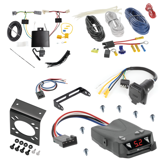 For 2021-2024 Toyota Venza 7-Way RV Wiring + Tekonsha Brakeman IV Brake Control + Generic BC Wiring Adapter By Tekonsha