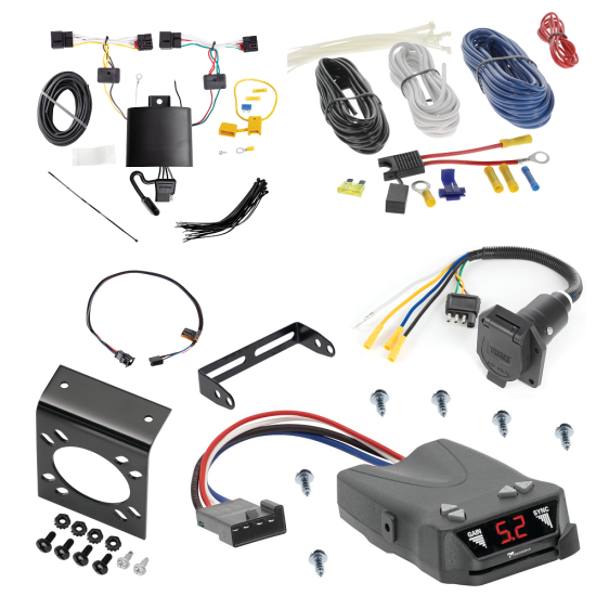 For 2021-2024 Volkswagen Atlas Cross Sport 7-Way RV Wiring + Tekonsha Brakeman IV Brake Control + Plug & Play BC Adapter By Tekonsha