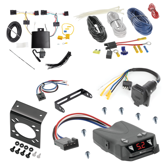 For 2021-2024 Volkswagen Atlas Cross Sport 7-Way RV Wiring + Tekonsha Brakeman IV Brake Control + Generic BC Wiring Adapter By Tekonsha