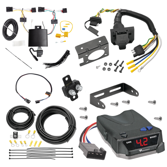 For 2021-2024 Volkswagen Atlas Cross Sport 7-Way RV Wiring + Tekonsha BRAKE-EVN Brake Control + Plug & Play BC Adapter By Tekonsha