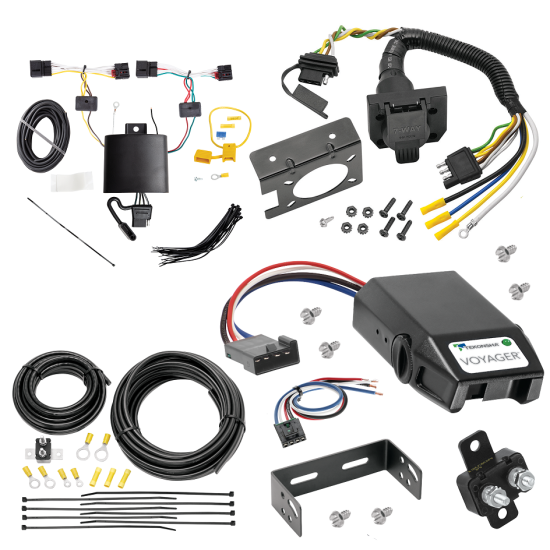 For 2021-2024 Volkswagen Atlas Cross Sport 7-Way RV Wiring + Tekonsha Voyager Brake Control + Generic BC Wiring Adapter By Tekonsha