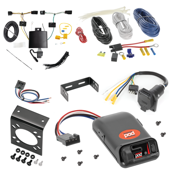 For 2021-2024 Genesis GV80 7-Way RV Wiring + Pro Series POD Brake Control + Generic BC Wiring Adapter By Tekonsha