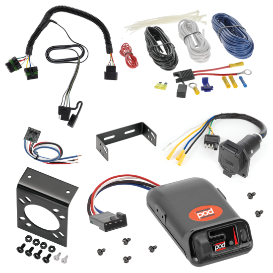 For 2018-2020 GMC Terrain 7-Way RV Wiring + Pro Series POD Brake Control + Generic BC Wiring Adapter By Tekonsha