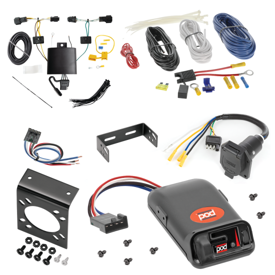 For 2022-2024 KIA EV6 7-Way RV Wiring + Pro Series POD Brake Control + Generic BC Wiring Adapter By Tekonsha