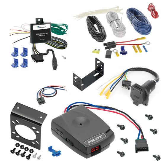 For 1997-2004 Oldsmobile Silhouette 7-Way RV Wiring + Pro Series Pilot Brake Control + Generic BC Wiring Adapter By Tekonsha