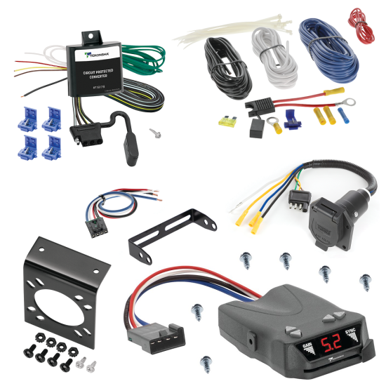 For 1997-2004 Oldsmobile Silhouette 7-Way RV Wiring + Tekonsha Brakeman IV Brake Control + Generic BC Wiring Adapter By Tekonsha