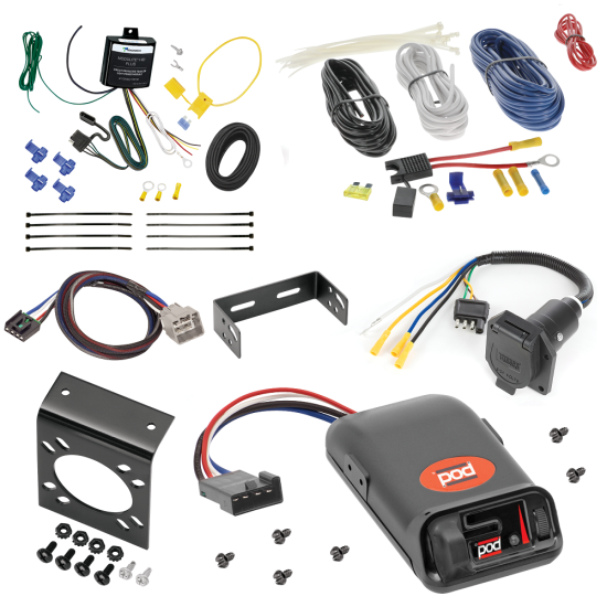 For 2011-2012 RAM 3500 7-Way RV Wiring + Pro Series POD Brake Control + Plug & Play BC Adapter By Tekonsha