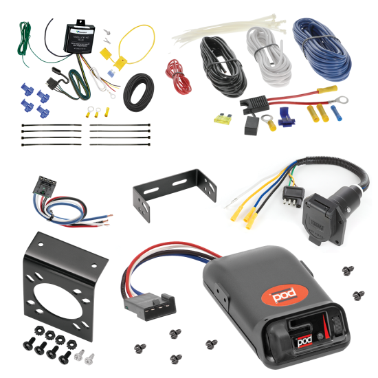 For 2009-2011 Volkswagen Tiguan 7-Way RV Wiring + Pro Series POD Brake Control + Generic BC Wiring Adapter By Tekonsha