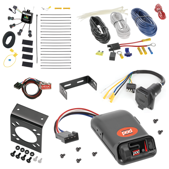 For 2012-2014 Lincoln MKT 7-Way RV Wiring w/ Zero Contact ZCI Module + Pro Series Pod Brake Control + Plug & Play BC Adapter By Tekonsha