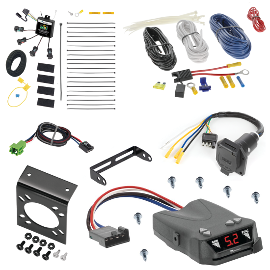 For 2021-2023 Mercedes-Benz GLE350 7-Way RV Wiring w/ Zero Contact ZCI Module + Tekonsha Brakeman IV Brake Control + Plug & Play BC Adapter By Tekonsha