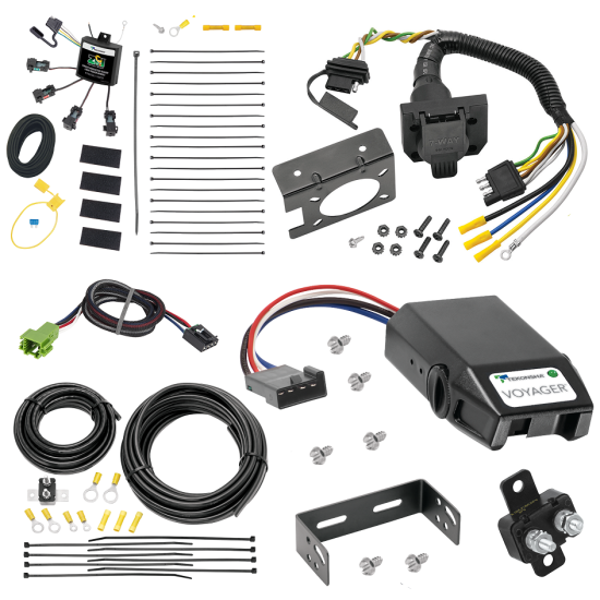 For 2021-2023 Mercedes-Benz GLE350 7-Way RV Wiring w/ Zero Contact ZCI Module + Tekonsha Voyager Brake Control + Plug & Play BC Adapter By Tekonsha