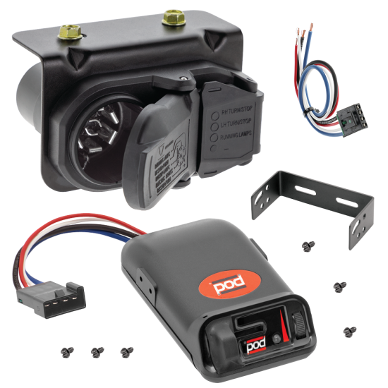 For 2001-2014 GMC Sierra 2500 HD 7-Way RV Wiring + Pro Series POD Brake Control + Generic BC Wiring Adapter By Tekonsha