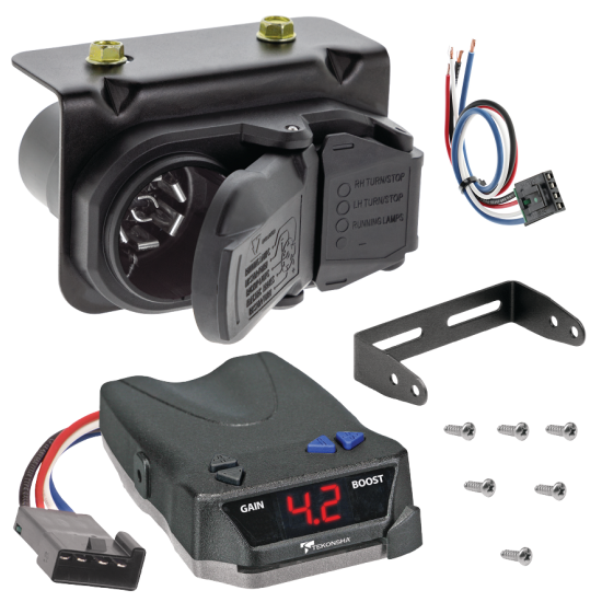 For 2001-2014 GMC Sierra 2500 HD 7-Way RV Wiring + Tekonsha BRAKE-EVN Brake Control + Generic BC Wiring Adapter By Tekonsha