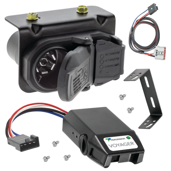 For 2019-2024 GMC Sierra 1500 7-Way RV Wiring + Tekonsha Voyager Brake Control + Plug & Play BC Adapter By Tekonsha