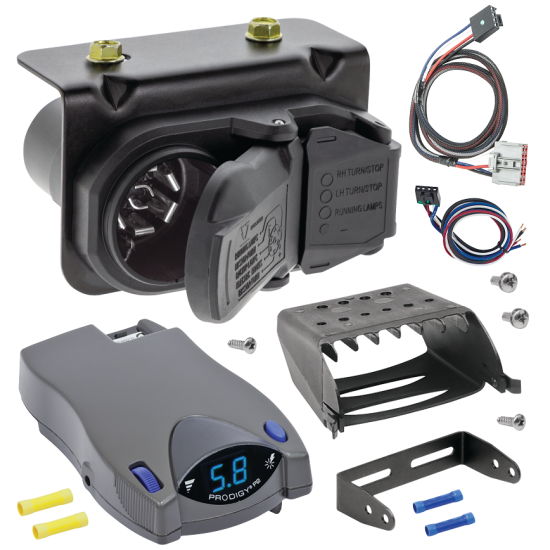 For 2019-2024 GMC Sierra 1500 7-Way RV Wiring + Tekonsha Prodigy P2 Brake Control + Plug & Play BC Adapter By Tekonsha