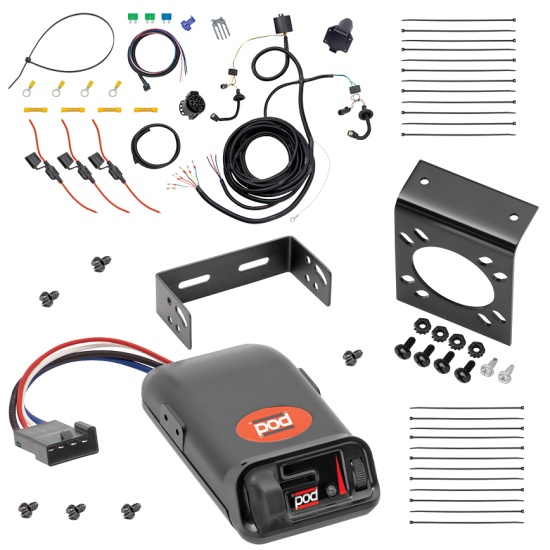 For 2015-2023 Ford Transit-350 7-Way RV Wiring + Pro Series POD Brake Control (For Single Rear Wheel Models) By Tekonsha