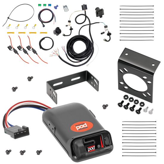 For 2015-2024 Ford Transit-350 7-Way RV Wiring + Pro Series POD Brake Control (For Dual Rear Wheel Models) By Tekonsha