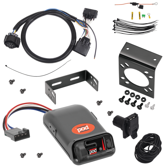 For 2019-2023 Ford Ranger 7-Way RV Wiring + Pro Series POD Brake Control By Tekonsha