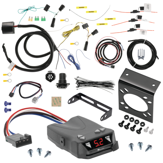 For 2022-2024 Jeep Grand Cherokee 7-Way RV Wiring + Tekonsha Voyager Brake Control + Plug & Play BC Adapter By Tekonsha