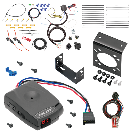 For 2015-2019 Lincoln MKT 7-Way RV Wiring + Pro Series Pilot Brake Control + Plug & Play BC Adapter By Tekonsha