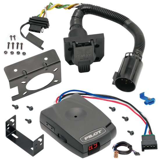 For 2001-2002 GMC Sierra 2500 HD 7-Way RV Wiring + Pro Series Pilot Brake Control + Plug & Play BC Adapter By Reese Towpower