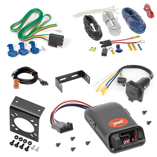 For 2006-2007 Hummer H3 7-Way RV Wiring + Pro Series POD Brake Control + Plug & Play BC Adapter By Reese Towpower