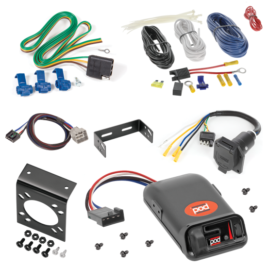 For 2011-2012 RAM 2500 7-Way RV Wiring + Pro Series POD Brake Control + Plug & Play BC Adapter By Reese Towpower