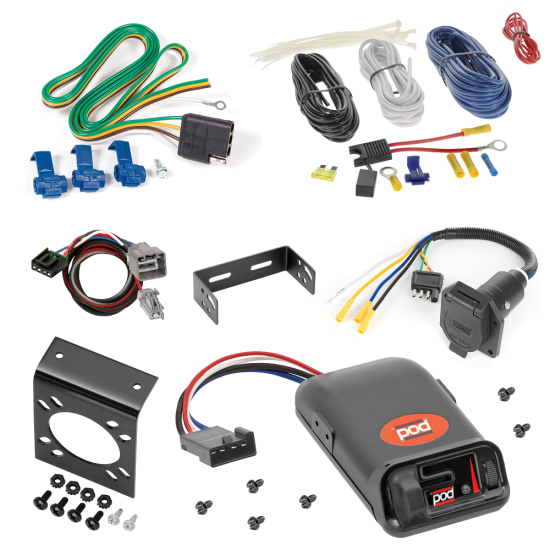 For 2013-2014 RAM 3500 7-Way RV Wiring + Pro Series POD Brake Control + Plug & Play BC Adapter By Reese Towpower