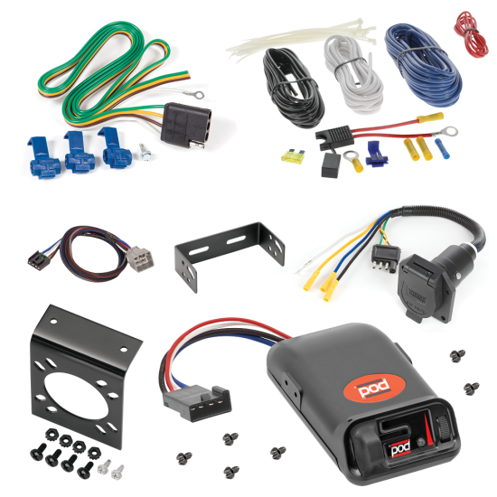 For 2015-2024 RAM 3500 7-Way RV Wiring + Pro Series POD Brake Control + Plug & Play BC Adapter By Reese Towpower