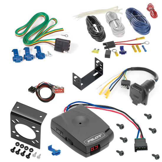 For 2008-2016 Ford F-550 Super Duty 7-Way RV Wiring + Pro Series Pilot Brake Control + Plug & Play BC Adapter By Reese Towpower